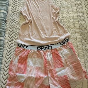 DKNY Blush and White Sleepwear Set